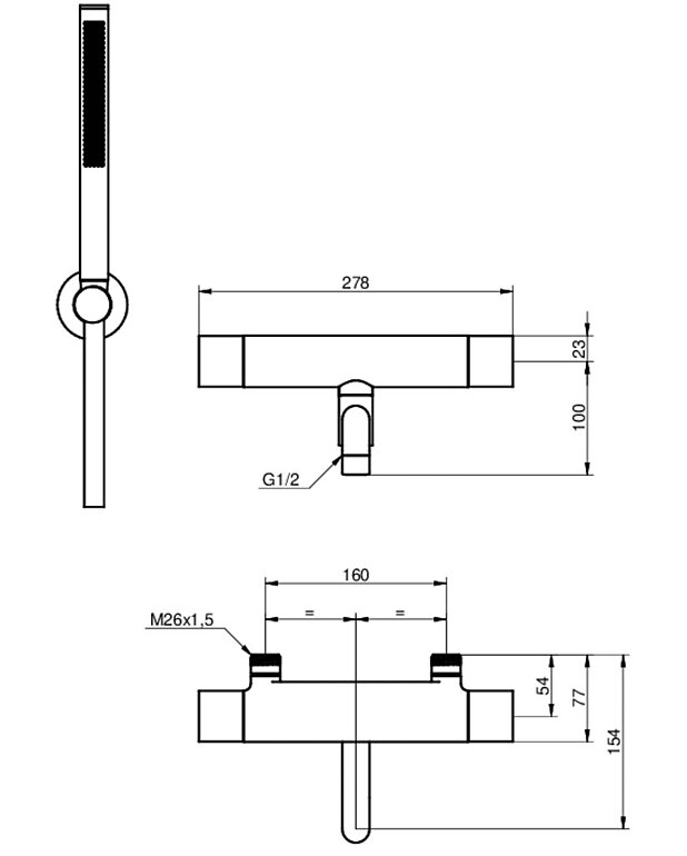 Bathtub mixer Ducentic - Drawing - GB41207032_20__Drawing.jpg