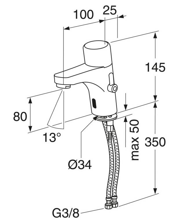 Bathroom sink faucet Nautic - sensor-controlled - 