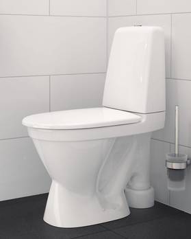 Toalett Public 6691 - åpen s-vannlås, stor størrelse, hygienisk spyling