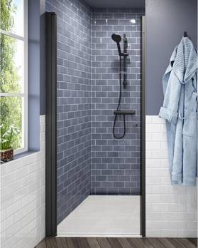 Square shower door niche set