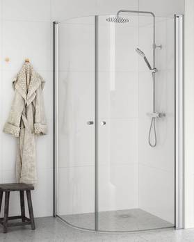 Round shower door set