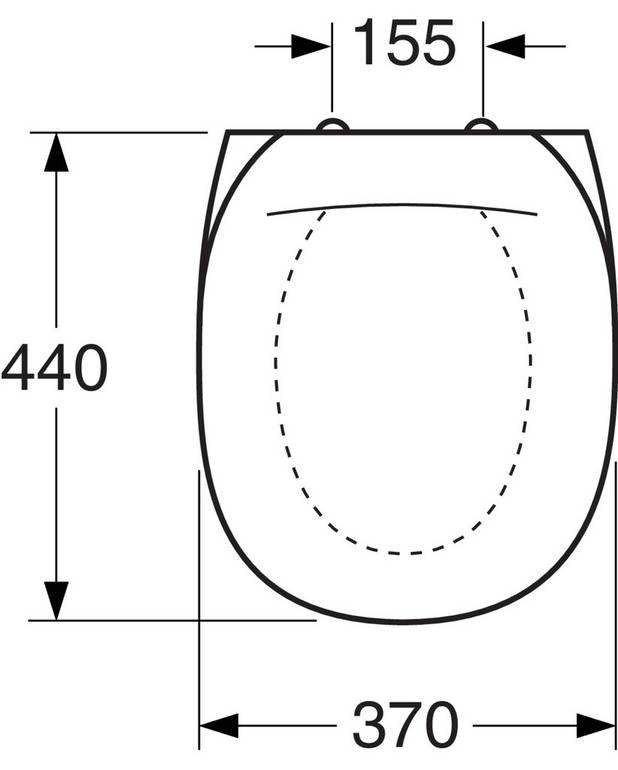 WC-sæde - Toiletmodel 325, 344 år 1977 - 1995
314, 315, 339, 353, 354