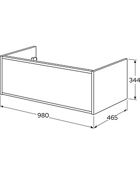 Ducentic -allaskaappi 100 cm - Mittapiirros - Gustavsberg_Vanity-unit-Ducentic-1000mm.jpg