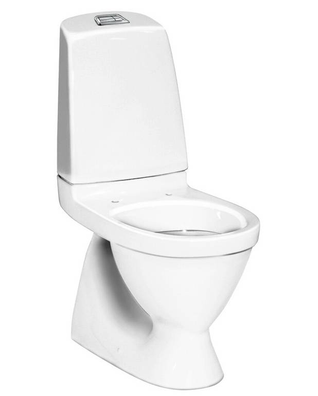 Toilet Nautic 5500 - concealed S-trap - Easy-to-clean and minimalist design
Full coverage condensation-free flush tank
Ceramicplus: fast & environmentally friendly cleaning