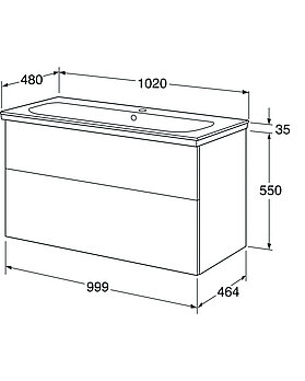 Bathroom cabinet Artic - 100 cm