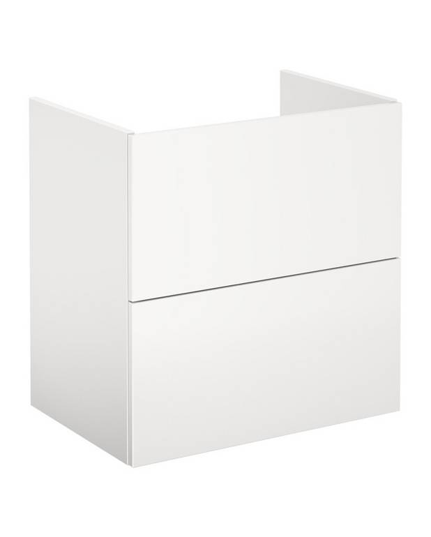 Vanity unit Graphic Base - 60 cm - Shallow depth - Also fits well in smaller bathrooms
Soft closing drawers
Material: moisture resistant particle board, classed for bathrooms