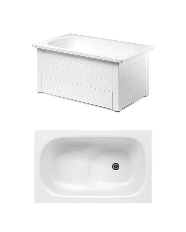  - Sit bath with elevated sitting surface
Premium quality titanium alloy steel
Adjustable feet - the tub is stable even on uneven floors