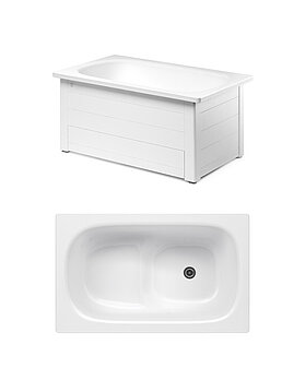 Sittbadkar 1051 med frontstativ - 1050x650
