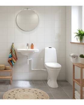 Toalettstol Nautic 1591 - öppet s-lås, stor fot, Hygienic Flush