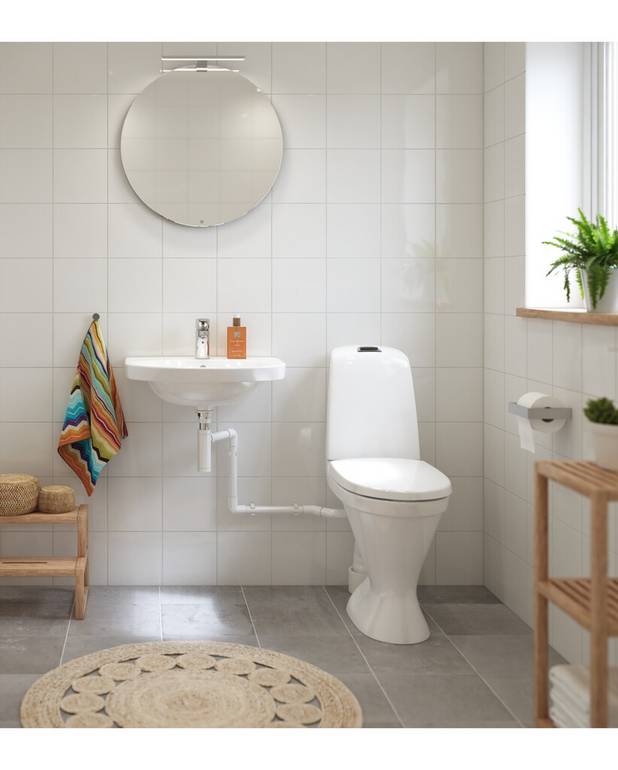 Toilet Nautic 1591 - open S-trap, large footprint, Hygienic Flush - 