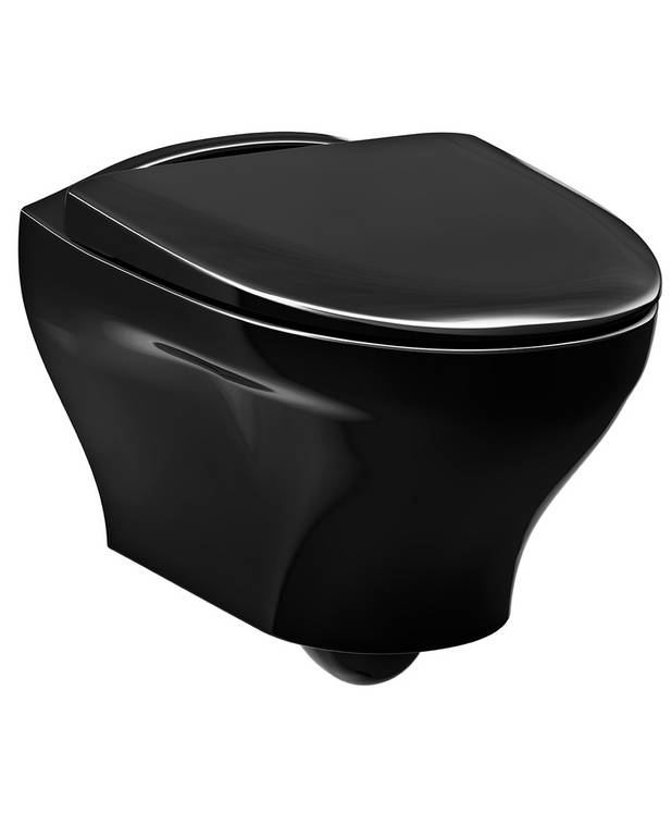 Vägghängd toalett Estetic 8330 - Hygienic Flush - Organisk design med lättstädade ytor
Hygienic Flush: öppen spolkant för enklare rengöring
Suprafix: dolt väggfäste för snyggare montage