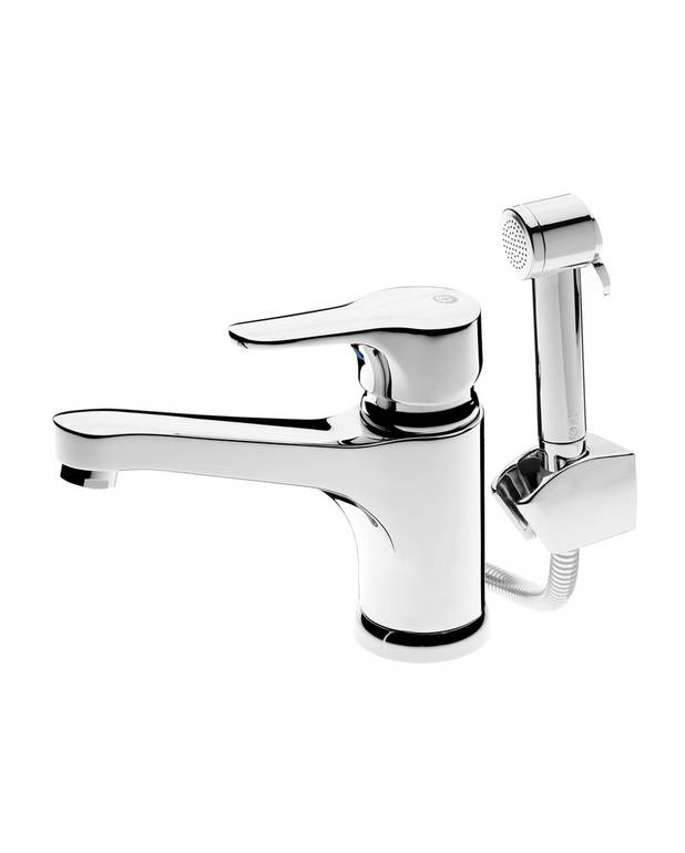 Bathroom sink faucet Nautic - 150 mm spout - Energy class A, saves water and energy 
Eco-start, 17Â°C when lever straight forward
Adjustable comfort flow and comfort temperature