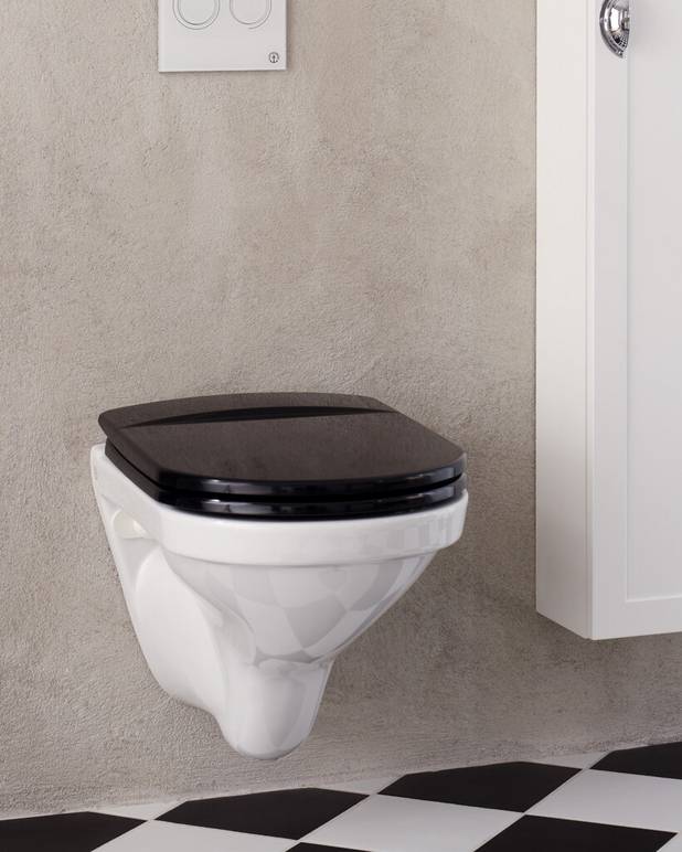 Tualetes pods - Soft Close tehnoloģija - Sader ar visiem Logic sērijas brīvstāvošiem tualetes podiem
Mīkstās aizvēršanas sistēma (SC) klusai un maigai aizvēršanai