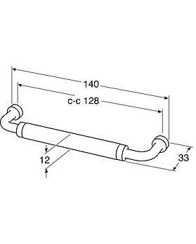 Käepide H2 vannitoakapile - Joonis - GB7199H2CW128_drawing.jpg