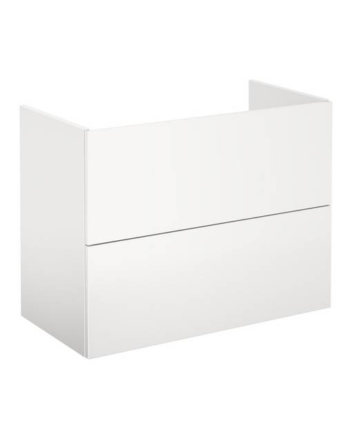 Kommodskåp Graphic Base - 80 cm - Kort djupmått - får plats även i ett mindre badrum
Mjukstängande lådor för tyst och mjuk stängning
Material: fukttrög spånskiva klassad för badrum