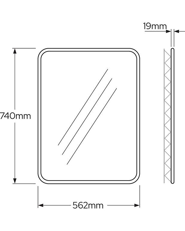 Badrumsspegel Ducentic - Small - Måttskiss - Gustavsberg_GB71DCMFSMCR_Mirror_small_ProductImages1300x1620.jpg