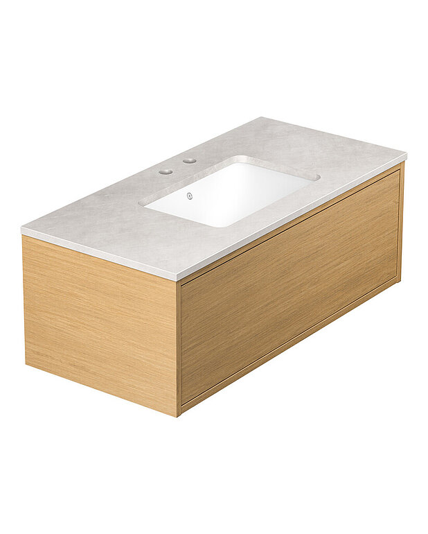 Kommod Ducentic Ljus ek - 100 cm - Skapad för Gustavsbergs 200-årsjubileum och hyllar arvet av hantverk och design
Rymligt lådutrymme utan behov av urtag för vattenlåset, vilket ger mer plats för förvaring
Mjukstängande låda med full utdrag ger en komplett överblick över innehållet