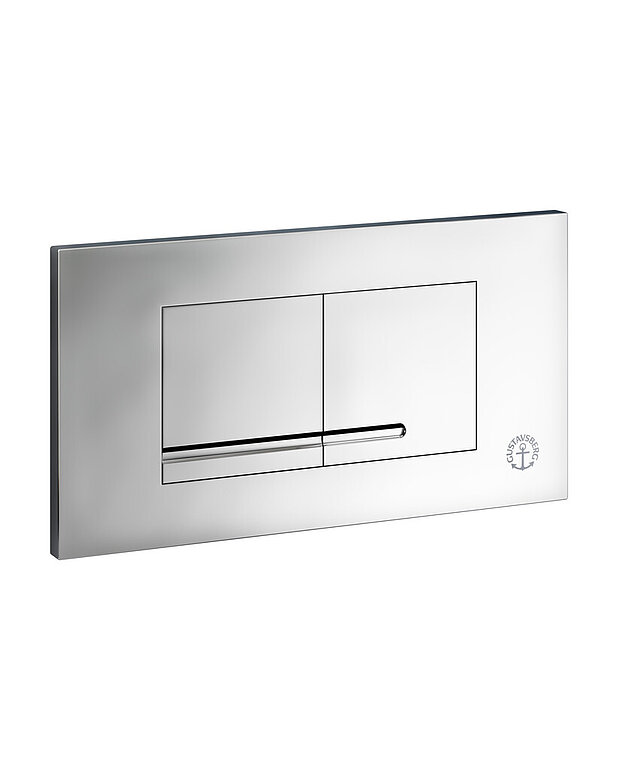 Flush button for fixture XT - wall control panel, rectangular - Manufactured in plastic with a polished chrome surface
For front installation on Triomont XT
Available in different colours and materials