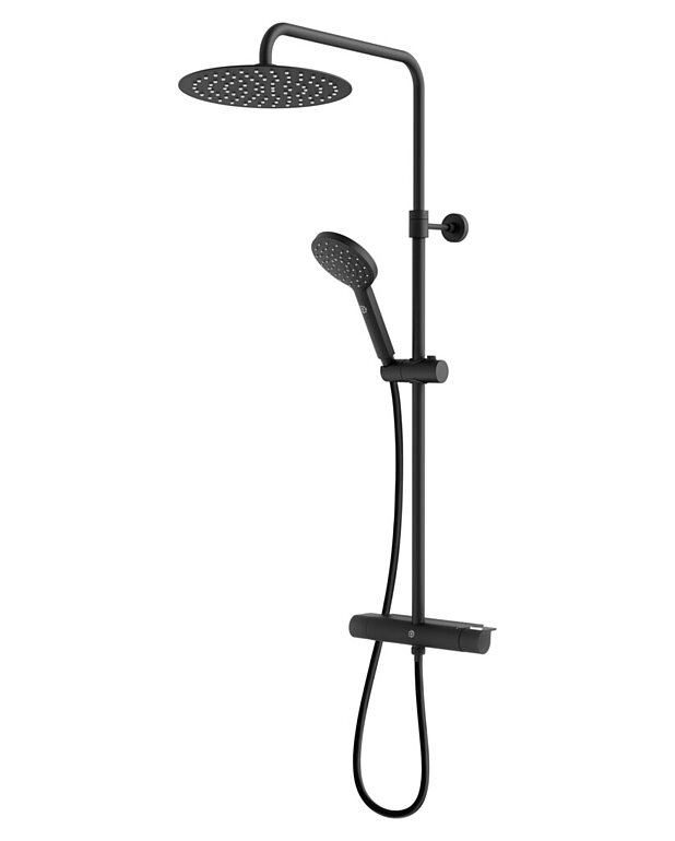 Shower column Estetic Round - Safe Touch, minimizes the heat on the front of the mixer
Maintains even water temperature during temperature changes
Combines nicely with our various shower sets
