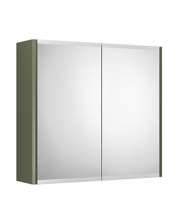 Mirror cabinet, Graphic – 60 cm - Double-sided mirror doors
Frosted bottom edge to combat visible smudges
Soft-closing doors