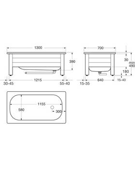 Bathtub front panel 6413 – 1300 x 700
