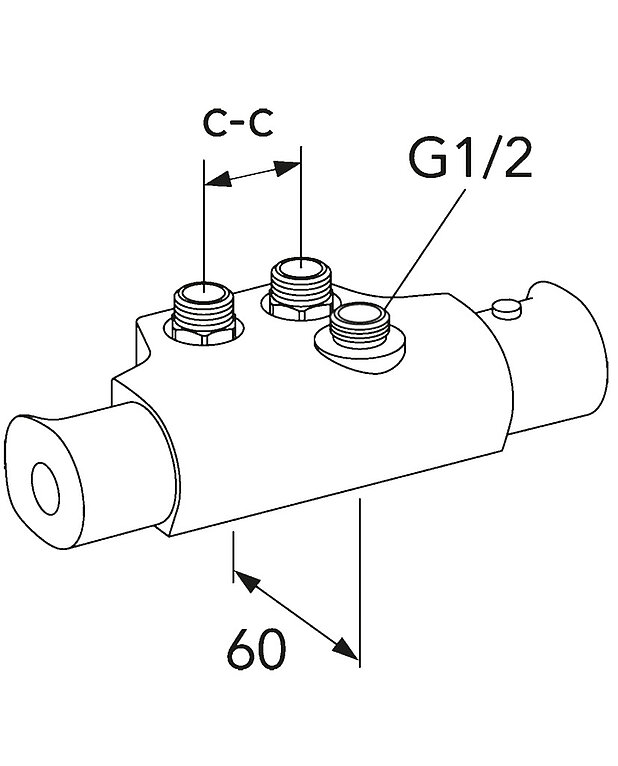 Shower mixer Atlantic - thermostat, 40 c-c - Drawing - GB41205124_drawing.jpg