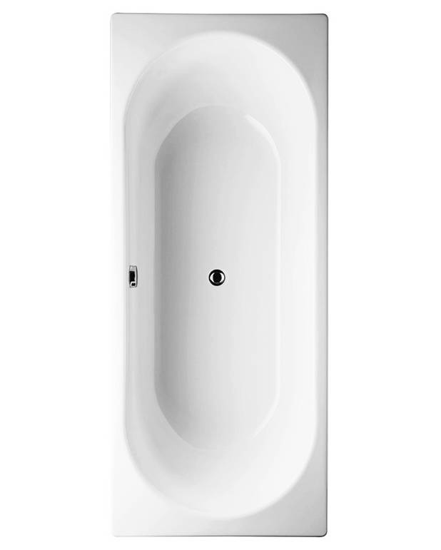 Upotettava amme 1380 - 1700x750 mm - Two sloped head ends and centred drain, suitable for two people
Made from premium quality titanium alloy steel
Compatible with foot set and overflow system