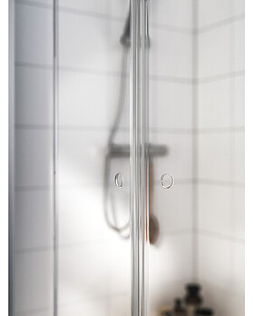 Square Foldable shower door corner set - second