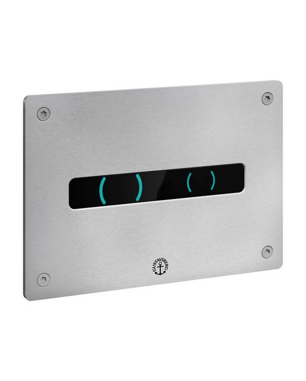 Flush button for fixture XS - sensor controlled wall control panel, vandal proof - Touch free flush
Manufactured in stainless steel for public environments
Select your settings with the accompanying app