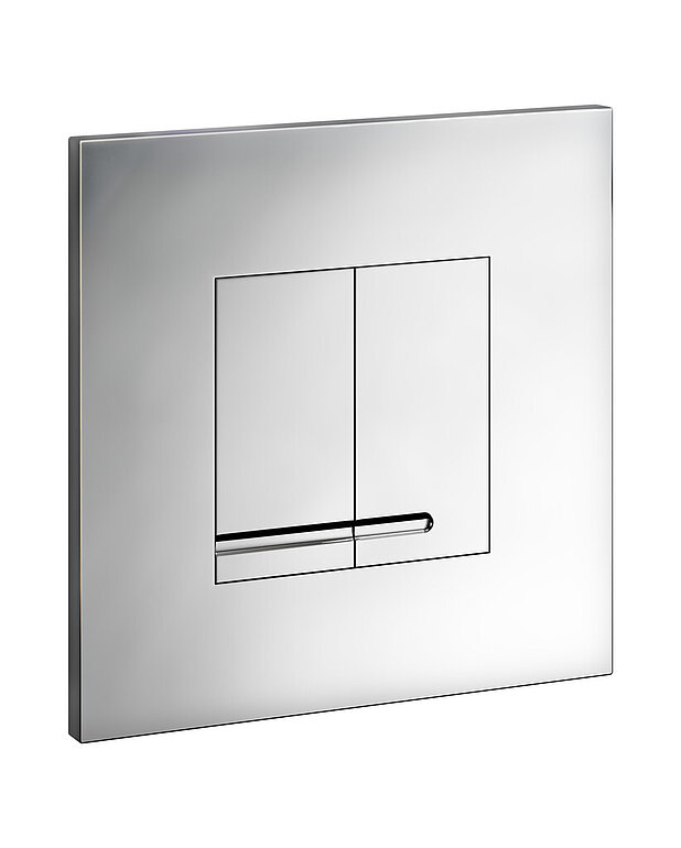 Flush button for fixture XS - wall control panel, square - Manufactured in chromium-plated metal
For front installation on Triomont XS
Available in different colours and materials