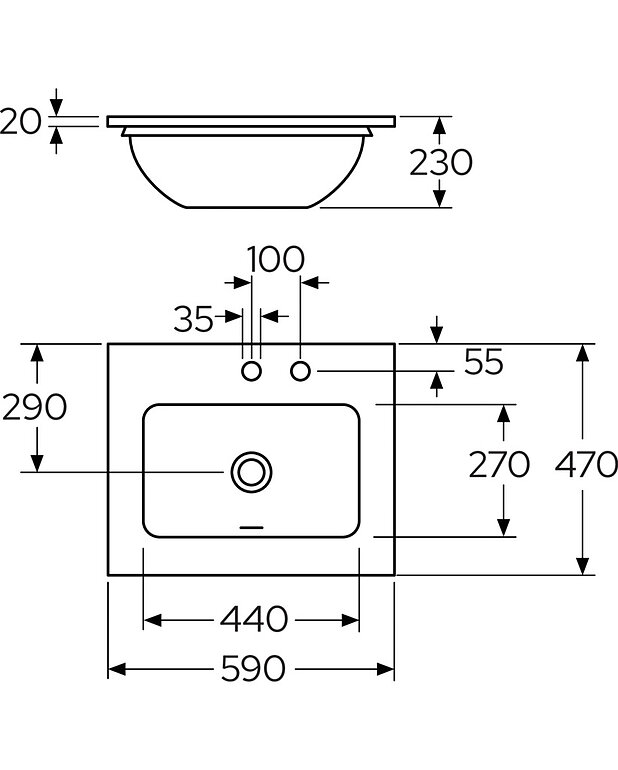 Ducentic stone worktop 60cm - Drawing - Gustavsberg_Tabletop_Ducentic_1_1_600mm_ProductImages1300x1620.jpg