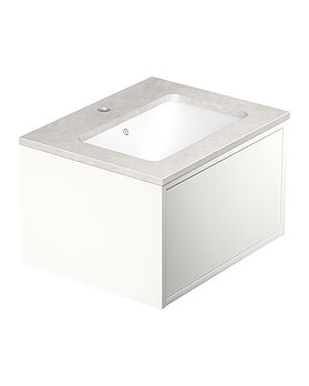 Ducentic vannas istabas mēbele, 60 cm, balta