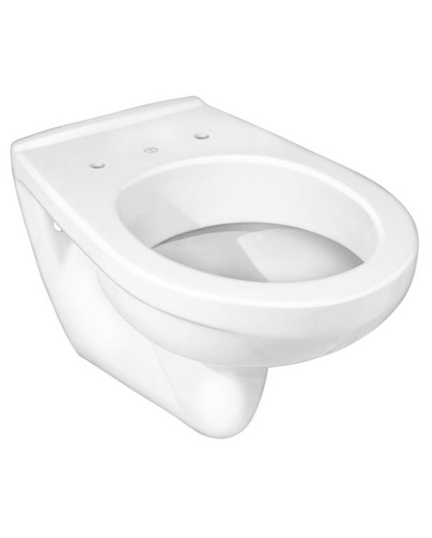 Wall hung toilet Nordic³ 3530 - Functional design, standard Scandinavian dimensions
Glazed under the flush edge for simplified cleaning
Works with our Triomont fixtures