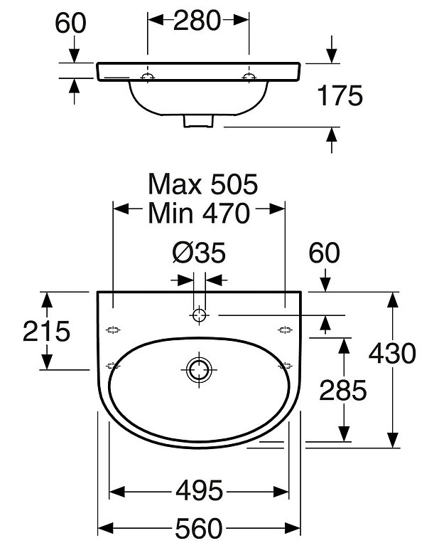 Washbasin bundle Nordic³ - Complete washbasin bundle for easy installation,
Easy to clean and minimalistic design
Universal drain set for floor or wall connection