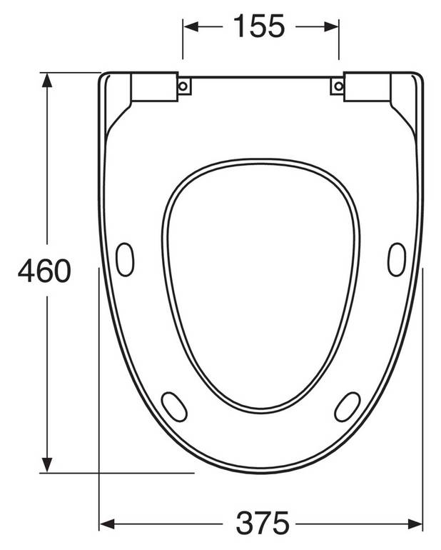 Toilet seat Estetic 9M10 - SC/QR - Fits Estetic 8300
Soft Close (SC) for quiet and soft closing
Quick Release (QR) easy to take off for simplified cleaning