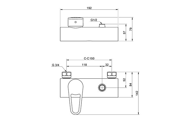 Shower mixer New Nautic - Single lever - Grip-friendly lever with clear color marking for hot and cold water
Soft move, ceramic package with smooth and precise operation
Eco-stop, adjustable maximum flow limitation