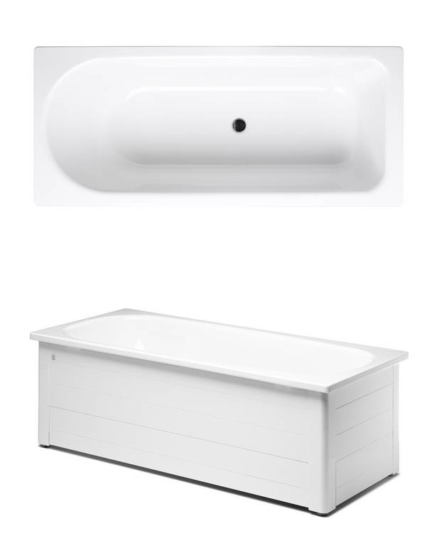 Bathtub with panels Combi - 1700x700 - Round head end for back and large shower space at foot end
Premium quality titanium alloy steel
Adjustable feet, the tub is stable even on uneven floors