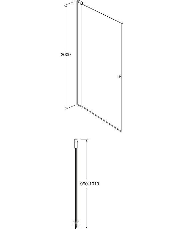 Square shower door - Drawing - Square_100_door.jpg
