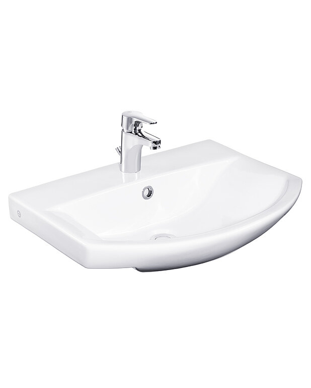 Pesuallas Logic 5194 - pultti- tai kannakekiinnitys 61 cm - Tasainen laskutaso ja tilava allas