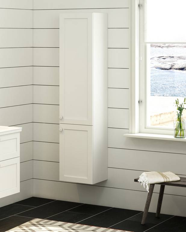 Bathroom storage Artic, high cabinet - 35 cm - Reversible door for right or left side installation
Suspension system - easy to mount - easy to adjust 
Manufactured in moisture resistant materials