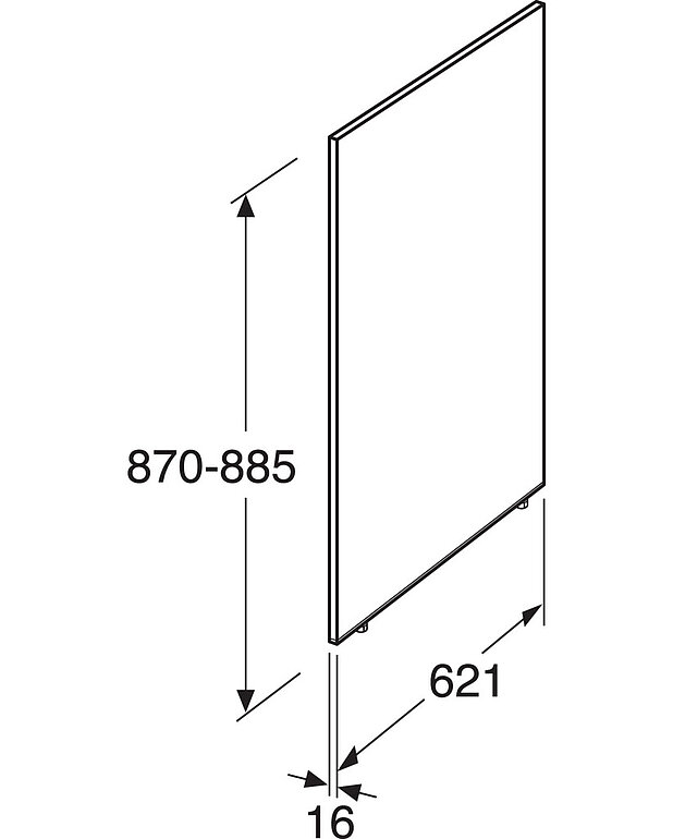 Täcksida till Bänkskiva - Adjustable feet