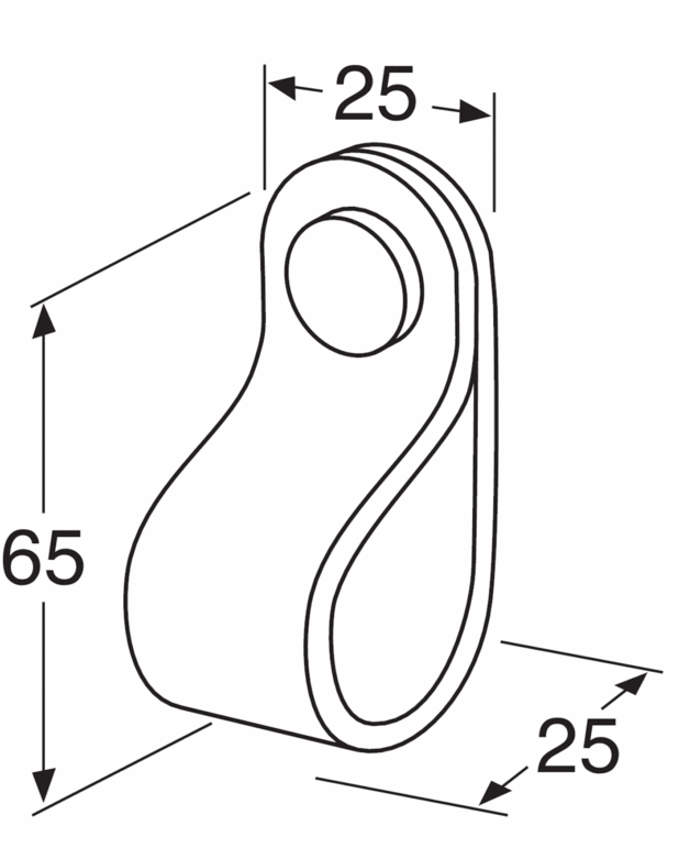 Knott til baderomsskap – K3 - Foldet håndtak i mykt, eksklusivt lær
Tilgjengelig i ulike materialkombinasjoner av lær og nagler