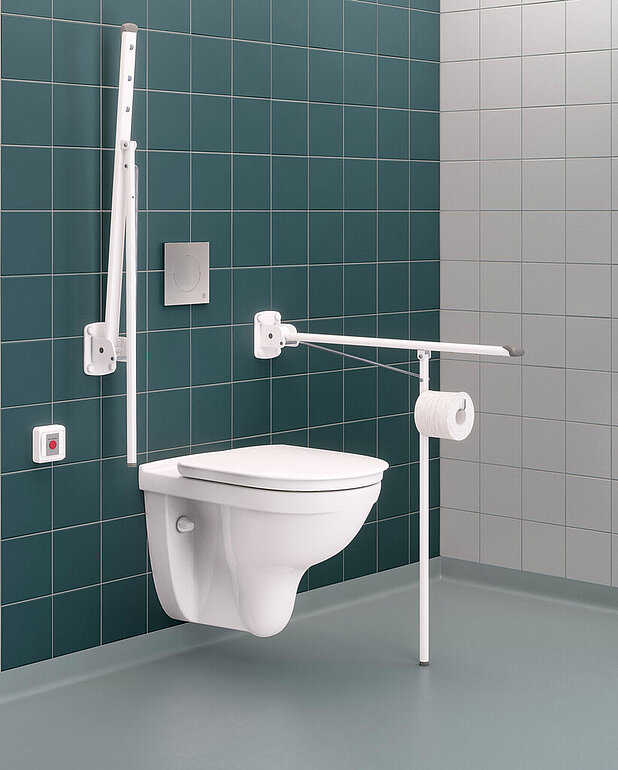 Toilet seat - Care 9MG7 - Integrated grab rail fir opening lid