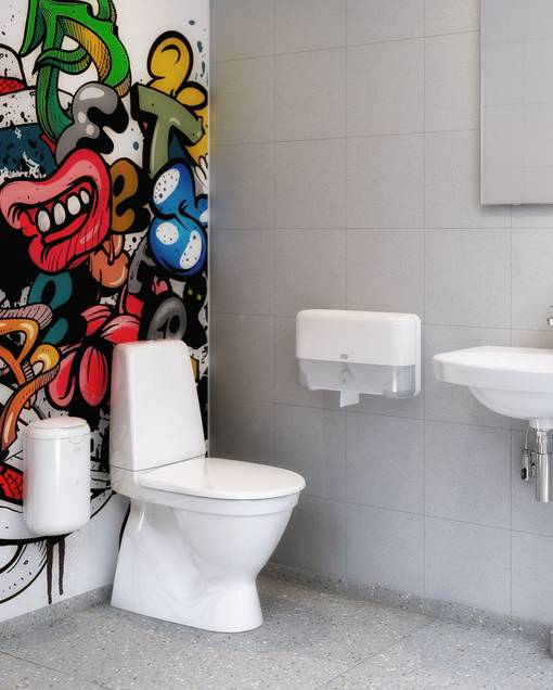 Toalettstol Public 6600 - dolt s-lås, Hygienic Flush - Stryktålig rostfri spolknapp för publika miljöer
Med öppen spolkant för enklare rengöring
Ceramicplus: städa snabbt & miljövänligt