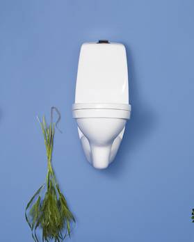 Væghængt toilet Nautic 1522 med cisterne, Hygienic Flush.