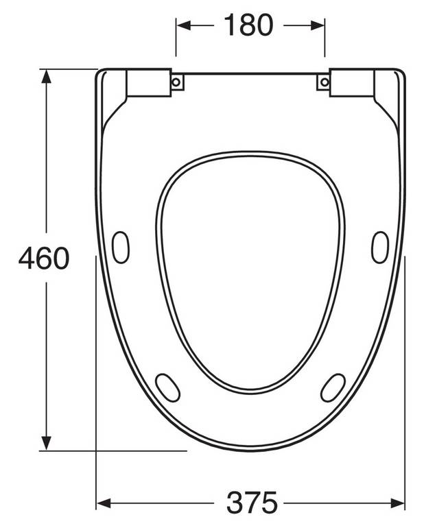 Toilet seat Estetic 9M09 - SC/QR - Fits Estetic 8330
Soft Close (SC) for quiet and soft closing
Quick Release (QR) easy to take off for simplified cleaning