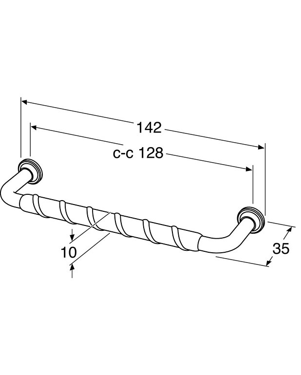 Cabinet handle H3 - Drawing - GB7199H3LB128_drawing.jpg