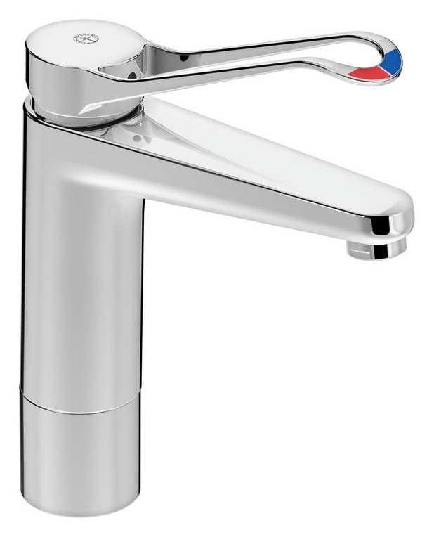 Washbasin mixer New Nautic, High - Contains less than 0.1% lead 
Energy class A
Equipted with elongated lever