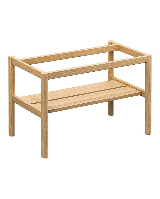 Ducentic legframe 80cm - Created for the 200 year anniversary of Gustavsberg, celebrating the heritage of caftsmanship and design
Fits to Ducentic vanity cabinets
Made from solid oak