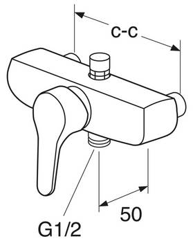 Shower faucet - single lever